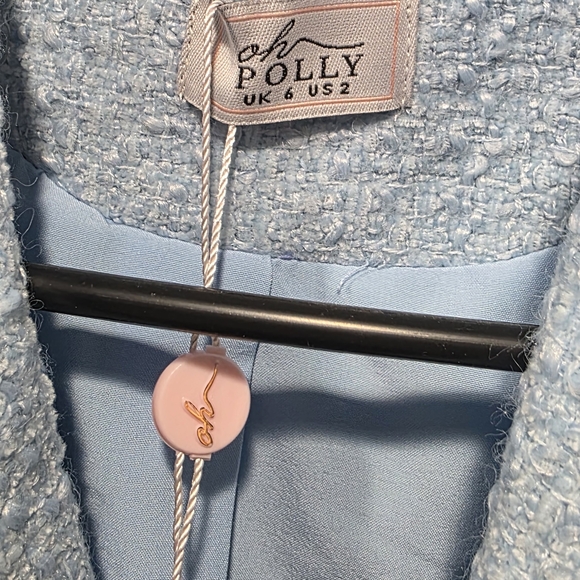 Oh Polly Blue Tweed Blazer - Picture 5 of 5